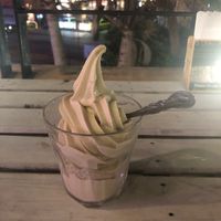 Tastiest unique subtle choc flavour soft serve at Tami's in Chatan