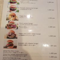 Menu at Tami's in Chatan