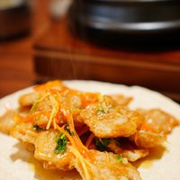 Vegetarian meat in old-fashioned pot bags in Northeast China  at SongXiangHou Tea & Vegan (松香后) in Chengdu