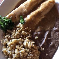 Veggie Delight - vegan tofu enchiladas  at La Fiesta Patio Cafe in Universal City