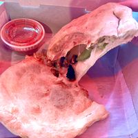 Vegan calzone at D.P. Dough  in Akron