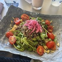 orzo pasta salad, sub pesto for the vegan sesame garlic dressing  at RumFire in Honolulu