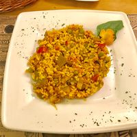 Yummy Vegan Paella  at Al Natural in Madrid