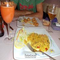 Carrot juice, Paella, Croquetas at Al Natural in Madrid