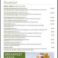 Breakfast menu  at Nocutts Dukeries in Worksop