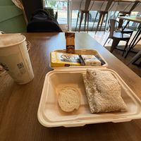 Latte, sweet flakey treat with GUAVA FILLING?!  at El Cerro in Seattle