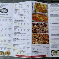 Swedish menu  at Wanpens Thai Food in Leksand