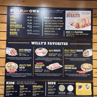 Menu  at Willy's Mexicana Grill in Atlanta