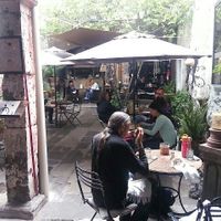 Beautiful courtyard seating at Néctar en Camino Silvestre in San Miguel De Allende