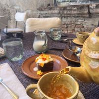 Té+pastel de zanahoria   at Néctar en Camino Silvestre in San Miguel De Allende