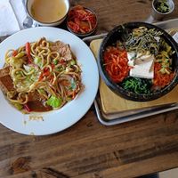Yaki udon and Bibimbap at BroKogi Korean Fusion Restaurant in Stevens Point