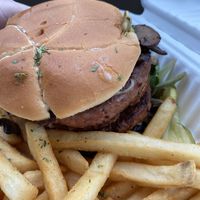 Lock jaw burger  at The Wayward Vegan in Seattle