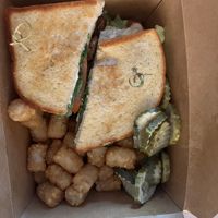 Club Sandwich (add pickles) & SUB tater tots  at The Wayward Cafe in Seattle