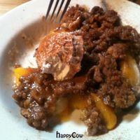 The Wayward Vegan Cafe's luscious peach cobbler! at The Wayward Cafe in Seattle