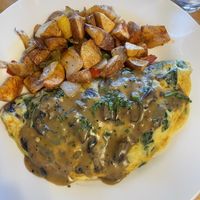 Mushroom omelette   at The Wayward Cafe in Seattle