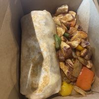 Tots in a blanket burrito  at The Wayward Cafe in Seattle