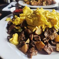 Steak Tip Hash (Gluten-free) at The Wayward Vegan in Seattle