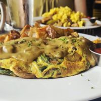 Mushroom Omlette at The Wayward Vegan in Seattle