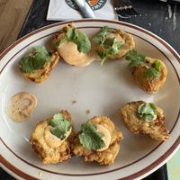 Fried artichokes   at The Wayward Vegan in Seattle