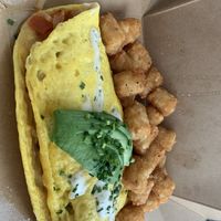 Omelette with tots   at The Wayward Cafe in Seattle