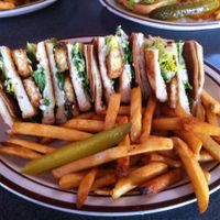 Club sandwich. This was both messy and ridiculously huge. at The Wayward Cafe in Seattle
