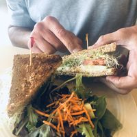Hippie veggie sandwich  at MJ's Cafe in Baton Rouge