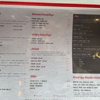 Menu page 1  at Urban Orient in South East London