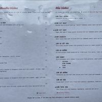 Menu page 2  at Urban Orient in South East London