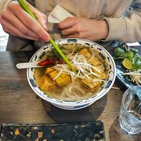 Warming vegan tofu soup at Urban Orient in South East London