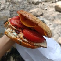 Vegan Bagel - very flavourful at Paddy's Coffee & Bagel Club in Graz