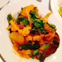 Asparagus curry with cauliflower- asparagus bhutuwa at Himalayan Heritage in Washington