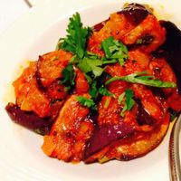 Eggplant- achari began at Himalayan Heritage in Washington