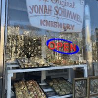   at Yonah Schimmel's Knish Bakery in New York City