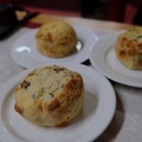 Knishes, shallow depth of field at Yonah Schimmel's Knish Bakery in New York City