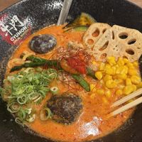 Spicy vegan ramen   at GYUMON Nara in Nara