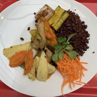 Veggies plus quinoa and beans at La Verriere in Paris