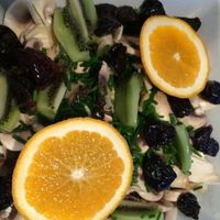 Beautiful mushroom salad at La Verriere in Paris