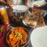 Tofu bhuna and naan roti at Pitra Waterfront in Skipton