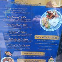 Lunch special menu at Tah Tien in York