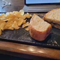 Mushroom, roasted cauliflower, and vegan cheese sandwich at The Green Dragon Inn in Akron