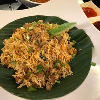 Mutton fried rice at Tulasi Vegetarian in Central Singapore