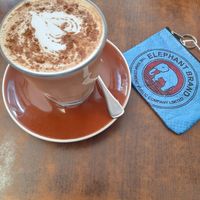 Dandelion latte on almond at Straight Up in Hobart