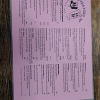 Menu at Straight Up in Hobart