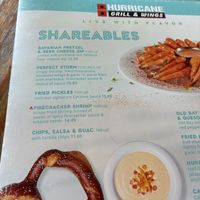 Menu   at Hurricane Grill and Wings in Orange Beach