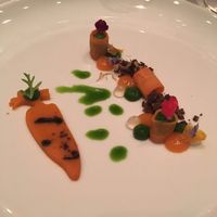 Vegan menu at TIAN Munich in Munich