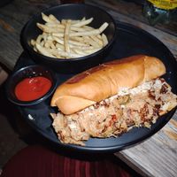 Phillysteak vegan sandwich at Cervecería Fausto in Monterrey