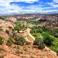 View from patio at Angel Village Cafe in Kanab