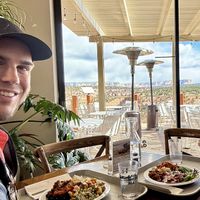 The view outside was awesome!  at Angel Village Cafe in Kanab