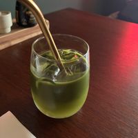Matcha yuzu lemonade: nice, but the matcha lattes and yuzu lemonade are better  at Vegan Sushi Bar in Utrecht