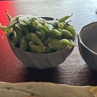 Edamame: good. I got these from the house, which was very sweet! at Vegan Sushi Bar in Utrecht